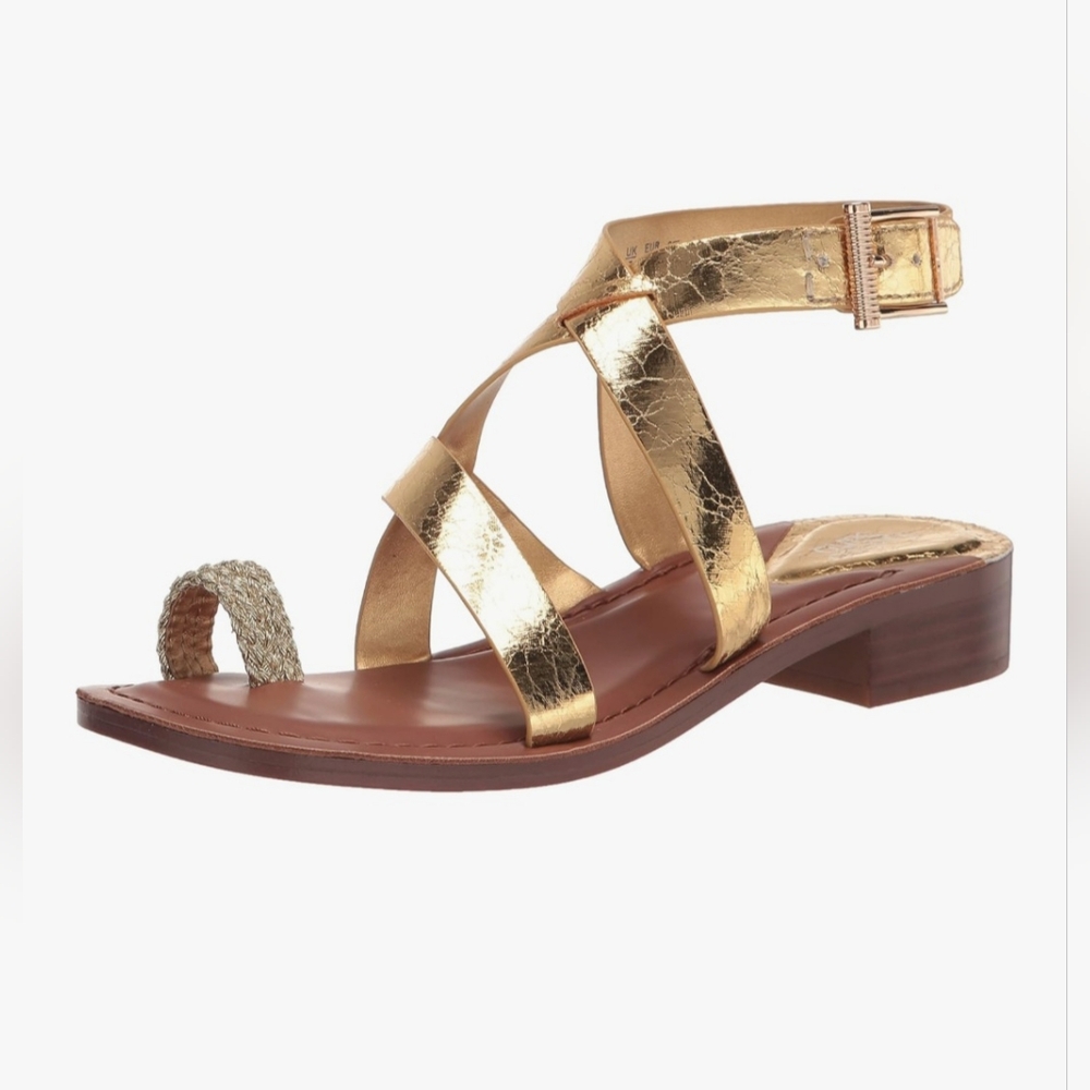 New Franco Sarto Gold Sandals Size 10